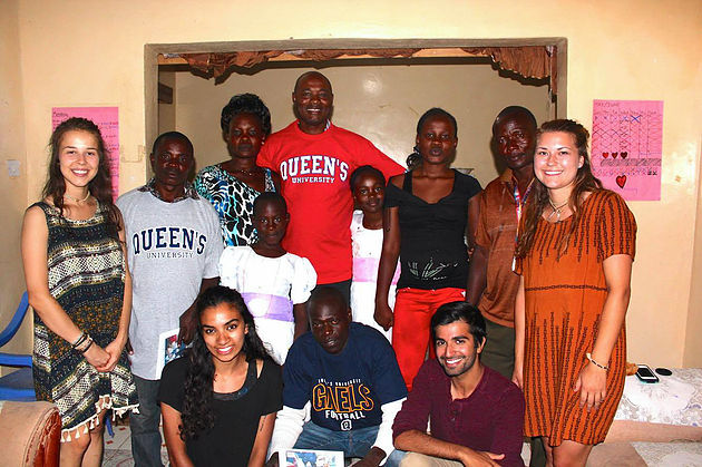 Ms. Jivraj poses with members and volunteers of Rieko Kenya. From left to right, back: Claire, Duncan (Rieko Kenya Program Officer), Jacquelin Kabaka, Edward Kabaka (Founder and Executive Director, Rieko Kenya), Edward’s children Ashley, Desma and Mavis, Fred Kabaka (Community Volunteer), Maddie. Front left to right: Nabeela Jivraj, Cosmas (Rieko Kenya), Isaiah. (Photo credit: Nabeela Jivraj)