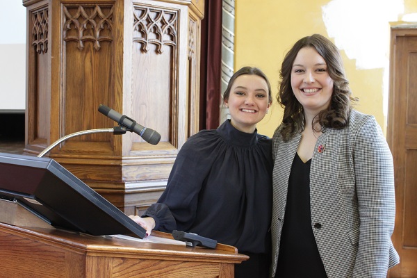 [Two of the WIIS-Queen's leaders]