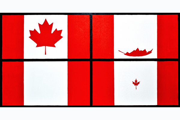 [Four Seasons of the Canadian Flag, painted by Maxwell Newhouse]