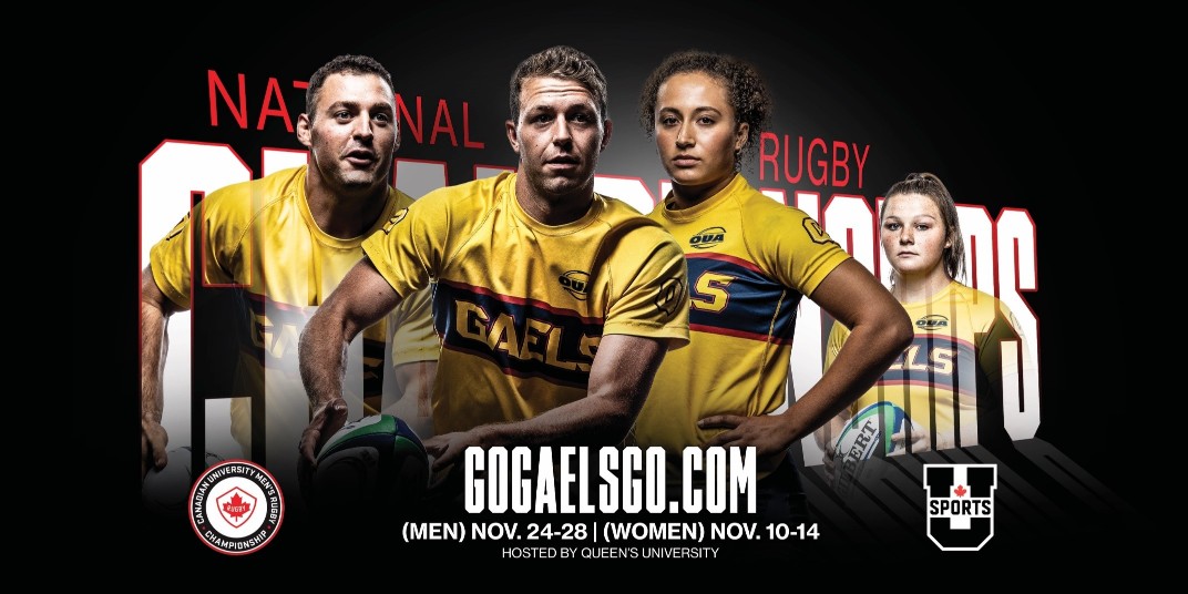 Graphic promoting rugby championships