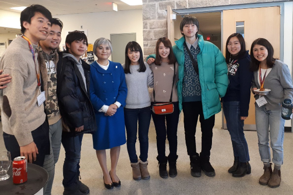 JACAC participants posing for a photo with Consul General of Japan in Toronto, Takako Ito (fourth from left).