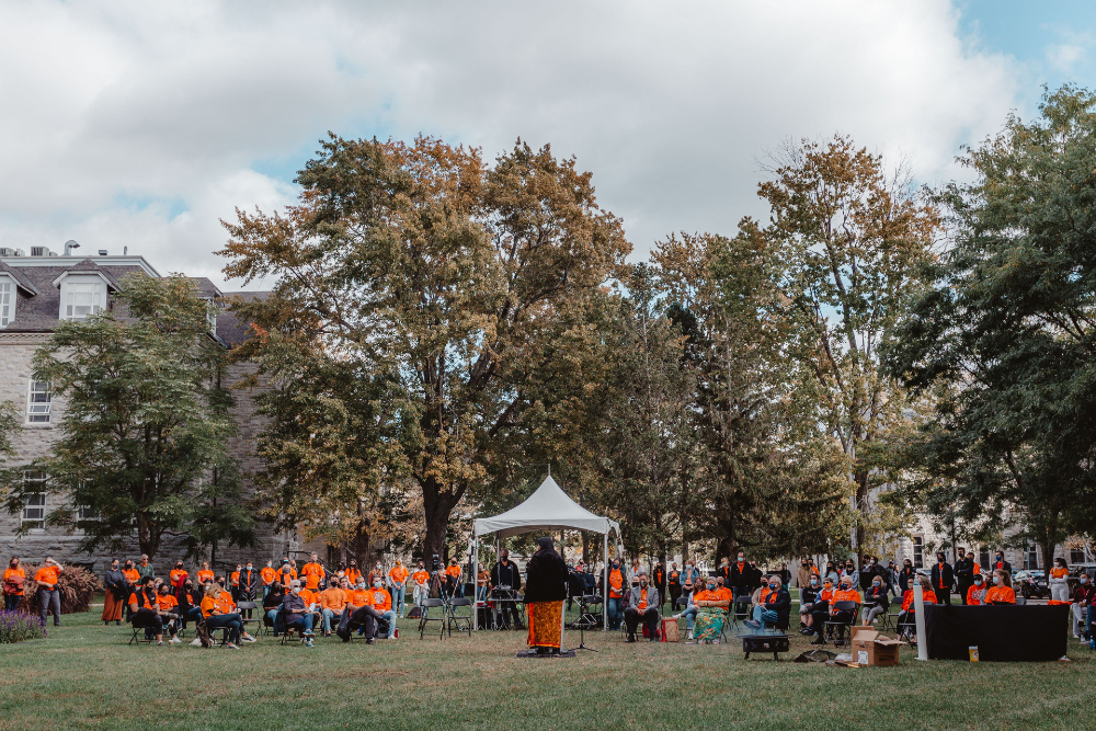 Queen's sacred fire gathering to commemorate the National Day for Truth and Reconciliation.