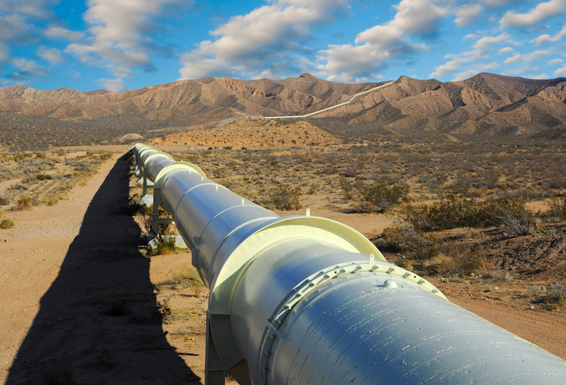 A pipeline is seen in the Midwest United States