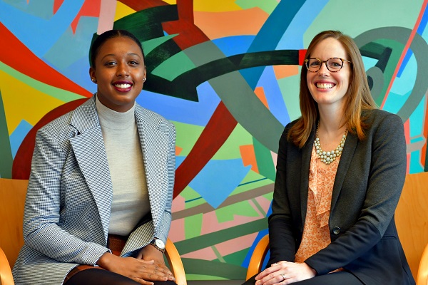Lavie Williams (Artsci'14) and Dr. Erin Clow (PhD’14). (University Communications)
