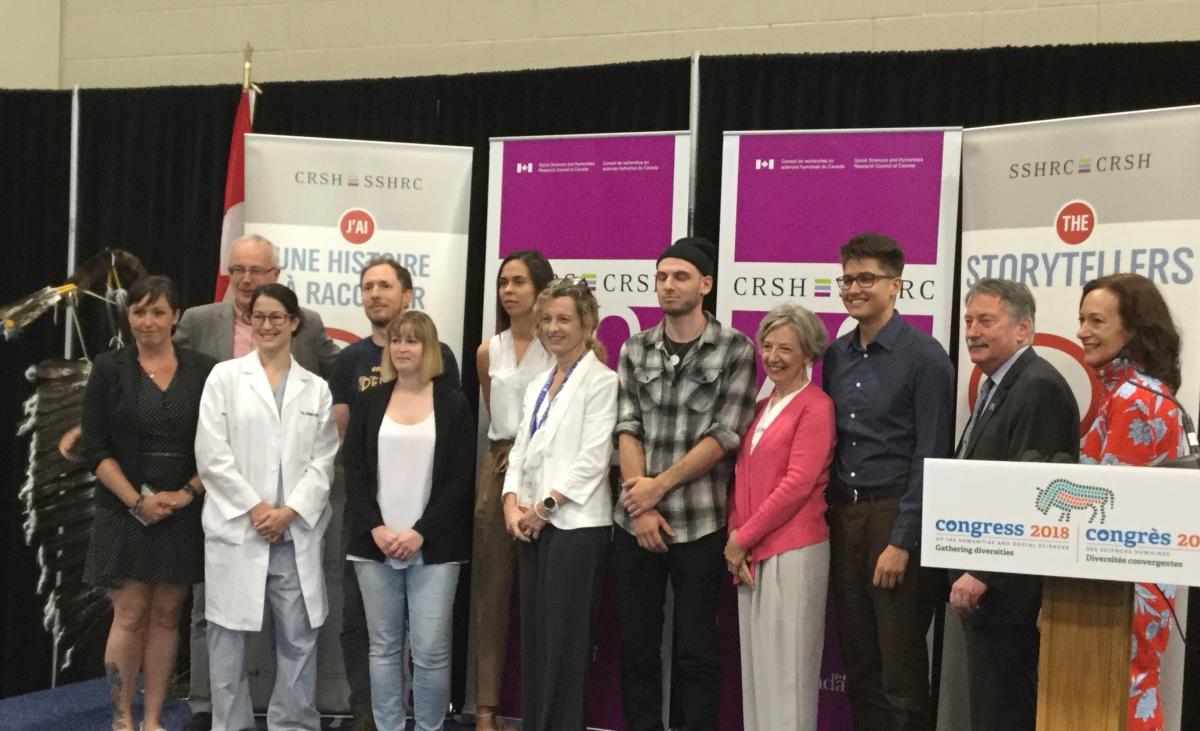 Galen Watts with fellow finalists and judges. Photo Credit: Alex Myers.
