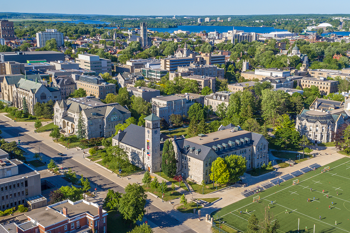 Aerial view of Queen's campus