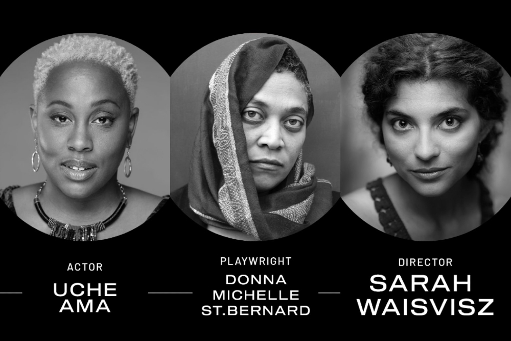 The Witness Shift film team: Actor Uche Ama, playwright Donna-Michelle St. Bernard, and director Sarah Waisvisz