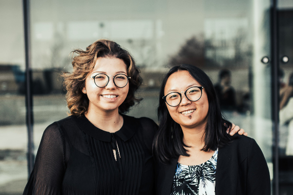 Student Consultants Ioana Tabra and Yangchen Zhang of the Queen's Business Consulting group.