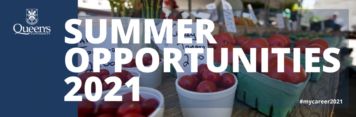 Poster for summer opportunities 2021