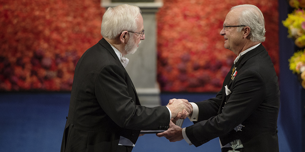 [Art McDonald shaking hands with the King of Sweden]