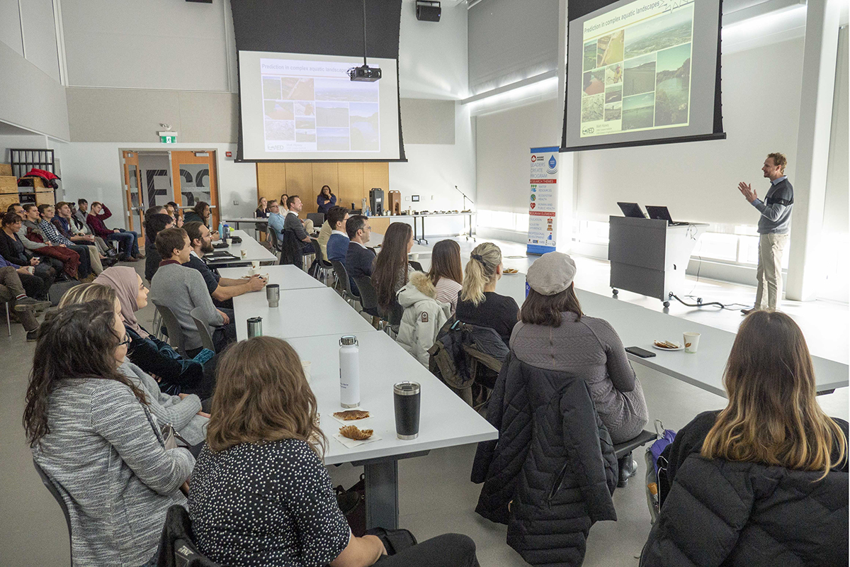 [Keynote Speaker, Dr. Matt Hipsey presenting to Beaty Water Research Centre students and faculty]