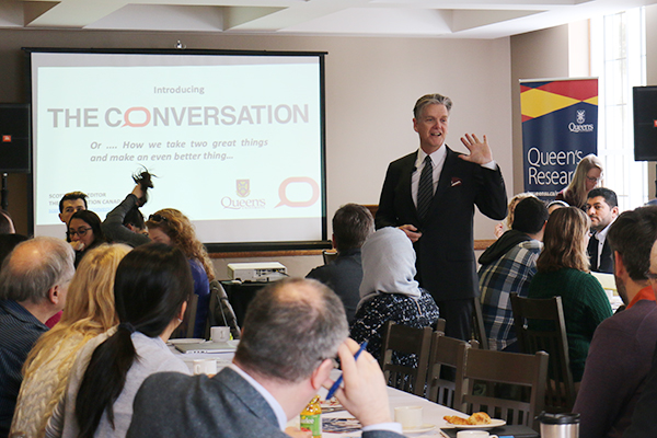 Scott White delivers workshop to Queen’s faculty and students in February 2019