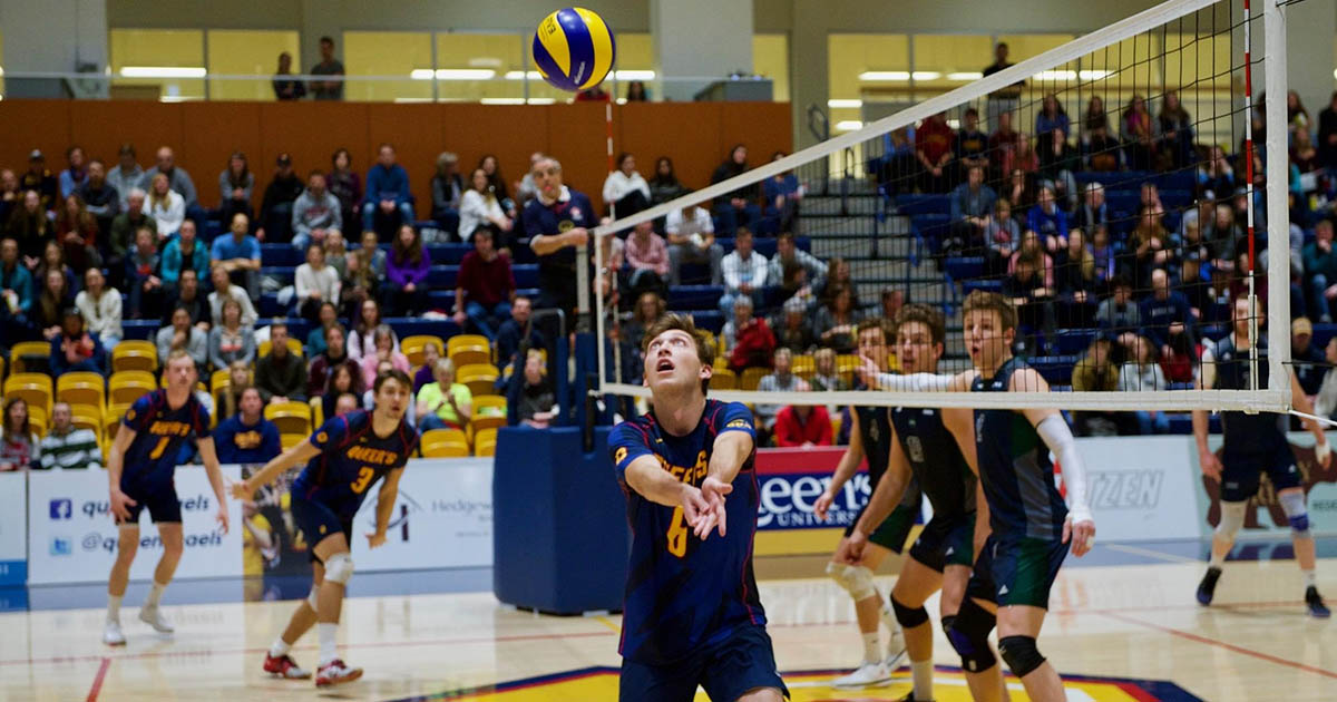 Zane Grossinger of Queen's Gaels men's volleyball team