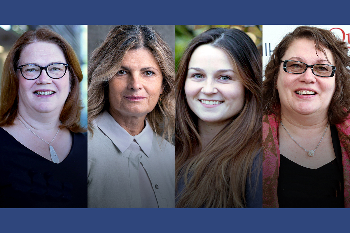 From left to right: Moderator Jane Philpost and mental health experts Anne Duffy, Brooke Linden, and Heather Stuart.