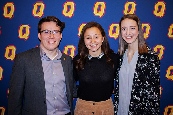 [Nixon Award winners Gavin Crowder, Erin Lee, and Megan Saftich]