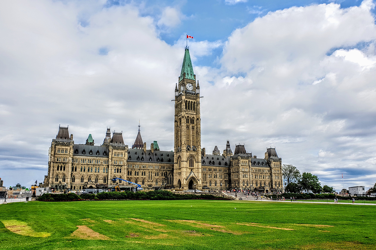 Parliament Hill as viewed from the front.