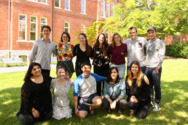 "Sexual Violence Bystander Intervention facilitators pose for a group photo"