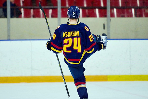 [Spencer Abraham celebrates his goal]