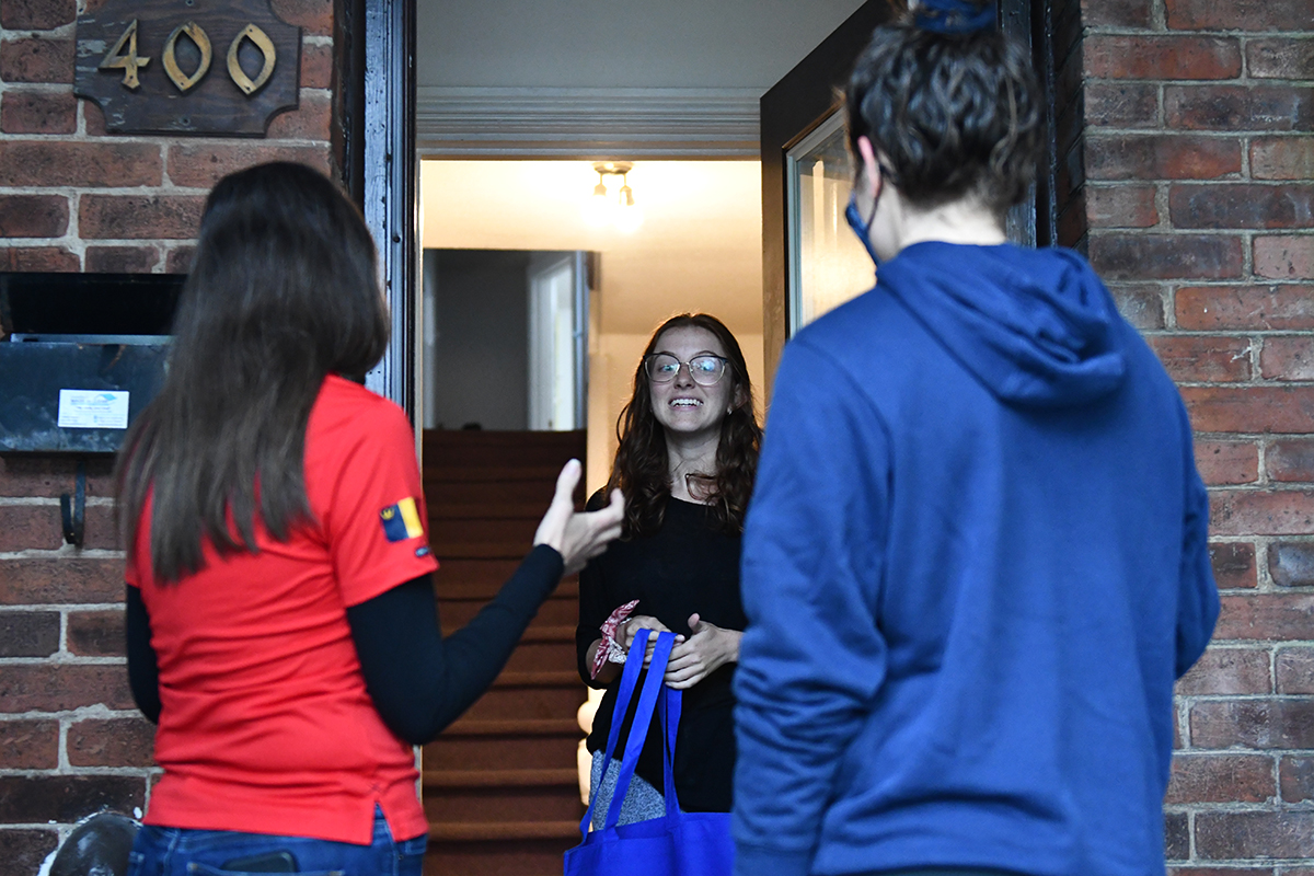 Jenn Stephenson at the door