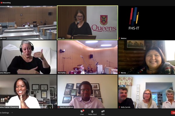 Photograph of virtual launch event.