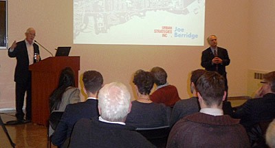 [Joe Berridge during talk]