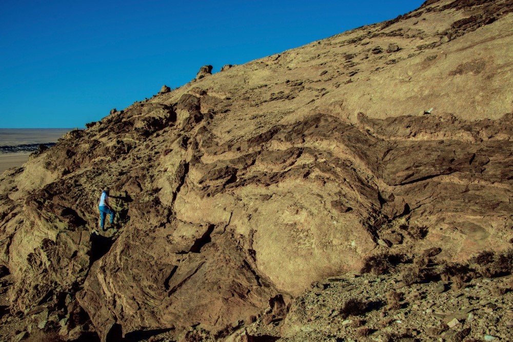 Photo provided by Dr. Chris Spencer of fieldwork in Namibia