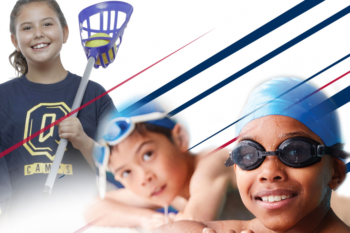 Three QCamps students participating in different sports