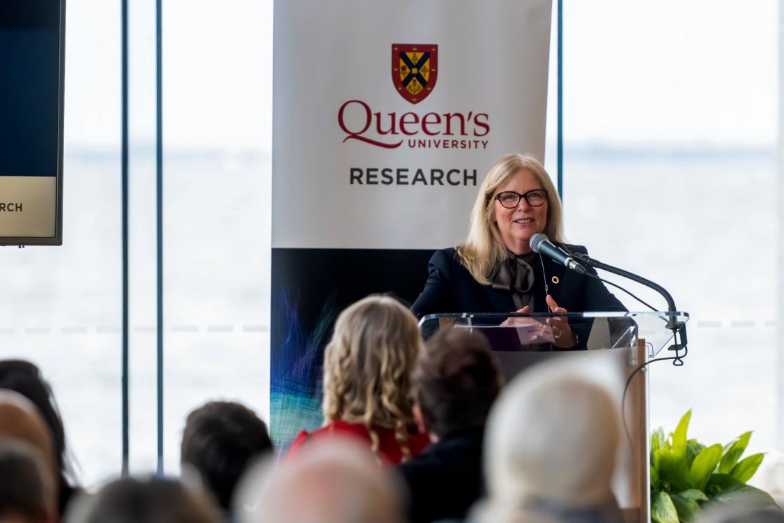 [Dr. Nancy Ross delivering a speech]