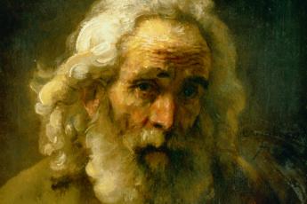 Rembrandt's "Head of an Old Man with Curly Hair".