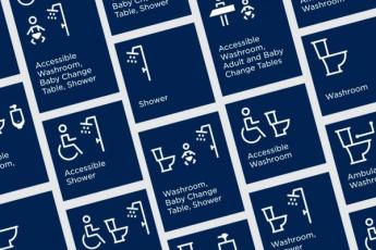 Accessible, gender-neutral washroom signage