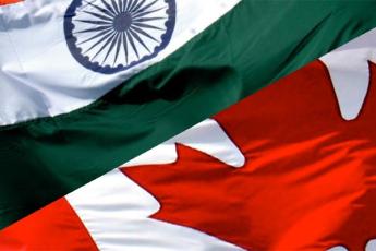 "India and Canada flags"
