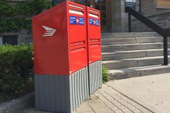 [Canada Post boxes on campus]