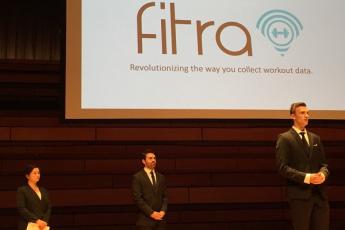 The Fitra team presents at the 2017 Dunin-Deshpande Summer Pitch Competition