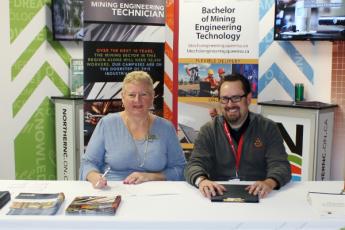 Dr. Audrey Penner, Vice President Academic and Student Success with Northern College and David Yokom, Queen's BTech Program Manager
