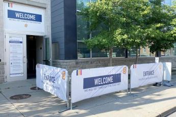 New entrance at the Queen's Atheletics and Recreation Centre (ARC)