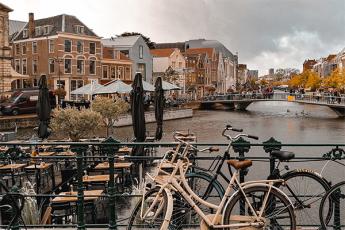 A stret view from Leiden, The Netherlands