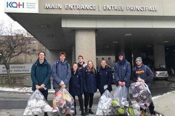 Varsity Leadership Council members visit hospital with donations