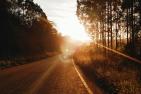 Road and sunset