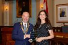 Civic Award for Youth Volunteerism award presentation.