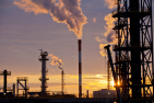 Smoke stack emitting pollution into the air