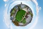 [Aerial view of Queen's campus]