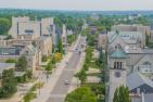 Aerial shot of campus