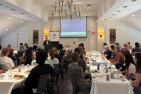Principal Deane addresses undergraduate researchers at an event