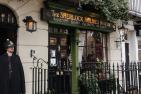 Image of an old-timey storefront in London (The Sherlock Holmes Museum)