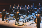 Soundstreams Canada, conducted by David Fallis , takes to the stage for their multicultural performance of Water Passion After St. Matthew. (Photo: University Communications)