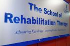 [School of Rehabilitation Therapy sign]