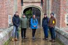 A BBC Radio 4 panel including Peter Gibbs, Juliet Sargeant, Matt Biggs and Matthew Pottage visit Herstmonceux Castle, ready to answer gardening questions