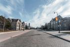 Photograph looking down an empty University Avenue.