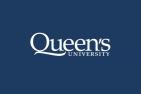 Queen's wordmark - white on blue background