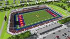[Early rendering of revitalized Richardson Stadium.]